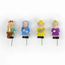 Pflanzenstecker - königliche Mini Gartenzwerge 4er Set