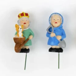 Pflanzenstecker - königliche Mini Gartenzwerge 4er Set