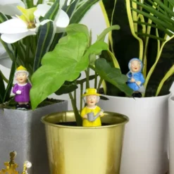 Pflanzenstecker - königliche Mini Gartenzwerge 4er Set