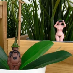 Pflanzenstecker - Nackte Wanderer Mini Gartenzwerge