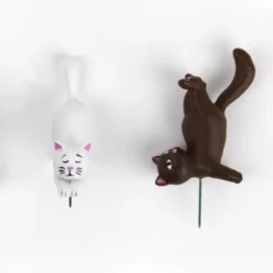 Pflanzenstecker - witzige Yoga Katzen 4er Set