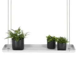 Pflanzentablett L / Hängeregal Metall 58 cm weiß