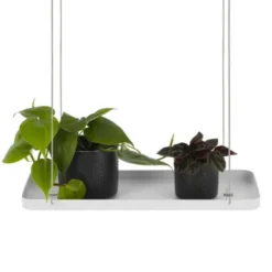 Pflanzentablett S / Hängeregal Metall 38 cm weiß