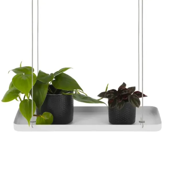Pflanzentablett S / Hängeregal Metall 38 cm weiß