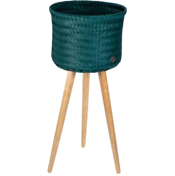 Pflanzständer BASKET UP HIGH 60 cm - blaugrün
