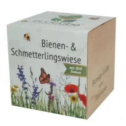 Pflanzwürfel Bienen- und Schmetterlingswiese mit persönlicher Gravur