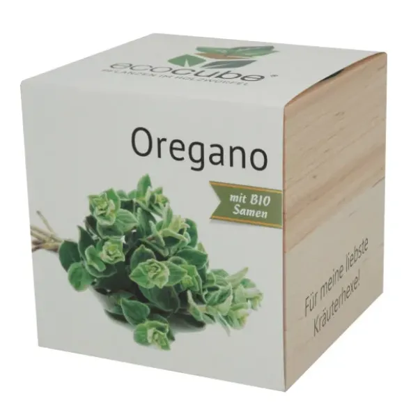 Pflanzwürfel Oregano mit persönlicher Gravur