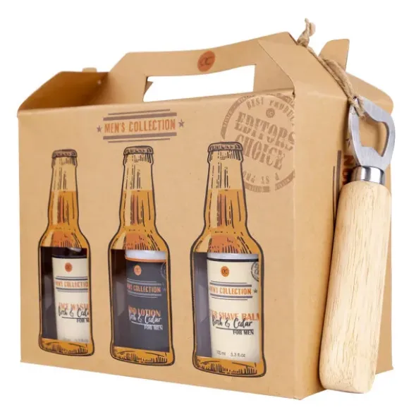 Pflegeset Bierflaschen Sixpack - Männer Geschenkset mit 6 Flaschen inkl. Flaschenöffner