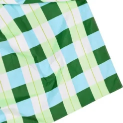 Picknick- und Stranddecke L 170 x 170 cm mit Beutel – schnelltrocknend & leicht, grün-blau kariert