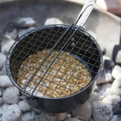 Popcorn-Pfanne für Grill und Lagerfeuer