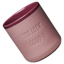 Porzellan Becher dunkelrot YOU LOOK GOOD 380 ml