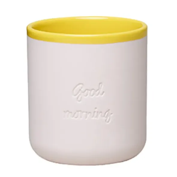 Porzellan Becher gelb GOOD MORNING 380 ml