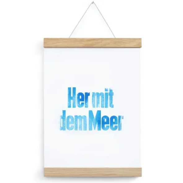 Posterleiste Holz 21 cm – magnetische Leiste aus Eichenholz (DIN A4)