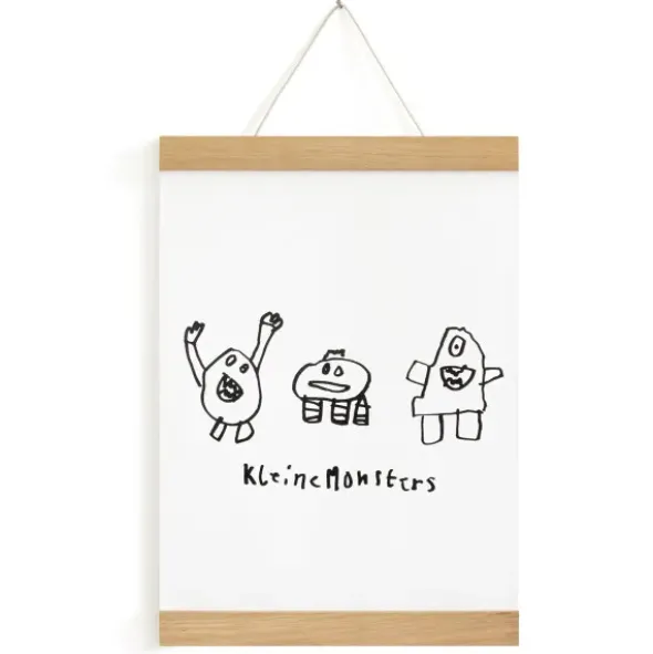 Posterleiste Holz 21 cm – magnetische Leiste aus Eichenholz (DIN A4)