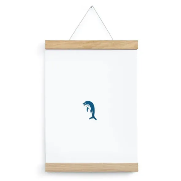 Posterleiste Holz 21 cm – magnetische Leiste aus Eichenholz (DIN A4)