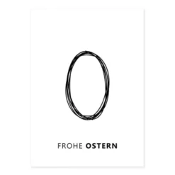 Postkarte FROHE OSTERN Ei