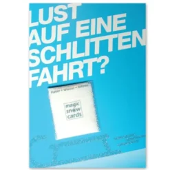 Postkarte Lust auf eine Schlittenfahrt, inkl. Magic Snow Powder