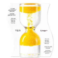 Rücklaufende Sanduhr / Teeuhr TEA TIMER gelb