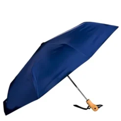 Regenschirm mit Entenkopf Griff aus Holz dunkelblau - Original Duckhead Taschenschirm