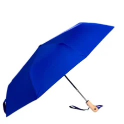 Regenschirm mit Entenkopf Griff aus Holz dunkelblau - Original Duckhead Taschenschirm