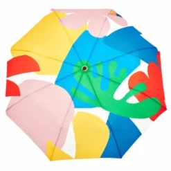 Regenschirm mit Entenkopf Griff aus Holz bunt - Original Duckhead Taschenschirm