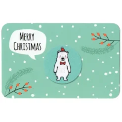 Reinigungspad MERRY CHRISTMAS - Mini Display Cleaner, Eisbär