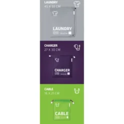 Reisebeutel Zugbeutel 3er-Set In-Luggage STRING B