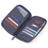 Reiseetui grau mit RFID Schutz – Organizer für Reisepass, Karten & Dokumente