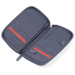 Reiseetui grau mit RFID Schutz – Organizer für Reisepass, Karten & Dokumente