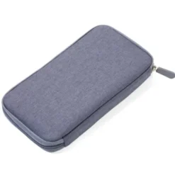 Reiseetui grau mit RFID Schutz – Organizer für Reisepass, Karten & Dokumente