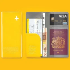 Reisehülle für Dokumente, Pass... Travel Organizer Happy Flight, grau