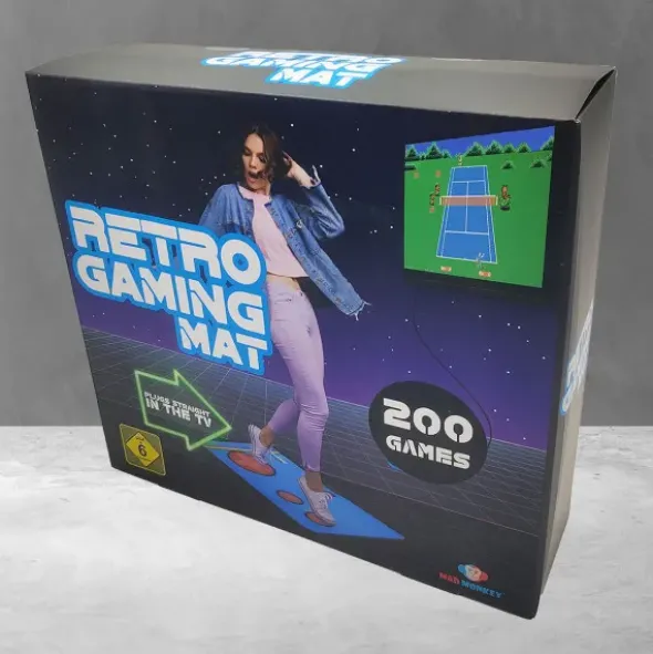 Retro Spielematte Fernseher, 200 x 8-BIT Spiele