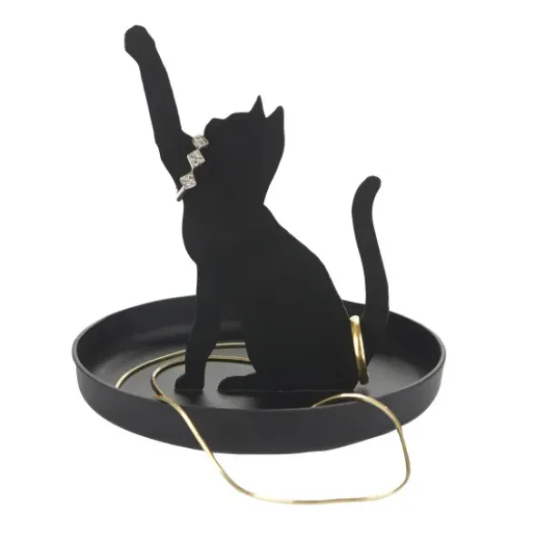 Ringhalter Katze - Schmuckablage FELINE, schwarz