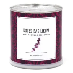 Rotes Basilikum aus der Dose Pflanzset – Kräuter zum Selberziehen