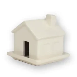 Räucherhaus Keramik weiß