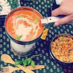 Runddose aus Edelstahl 3-teilig, Tri Bento