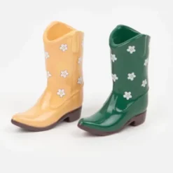 Salz- und Pfefferstreuer Cowboy Stiefel orange, grün