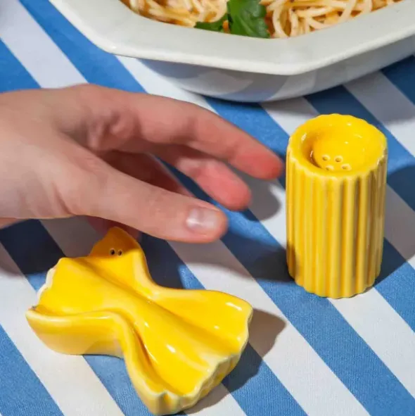 Salz- und Pfefferstreuer Set Farfalle & Rigatoni aus Keramik