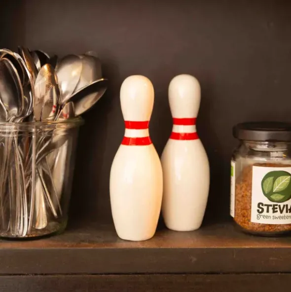 Salz- und Pfefferstreuer Set in Bowling Kegel Optik