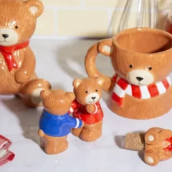 Salz- und Pfefferstreuer Set Teddybär aus Keramik