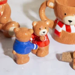 Salz- und Pfefferstreuer Set Teddybär aus Keramik