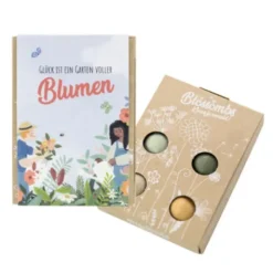 Samenbomben 4er-Set - Glück ist ein Garten voller Blumen