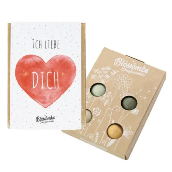 Samenbomben 4er-Set - Ich liebe dich, Herz