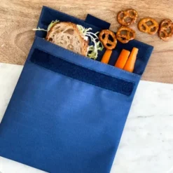 Sandwich Bag NAVY blau - Lunchtüte mit Klettverschluss