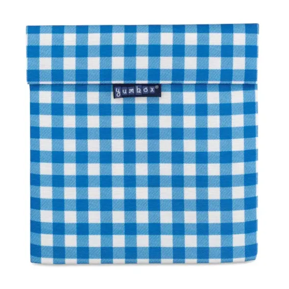 Sandwich Bag VICHY BLUE kariert - Lunchtüte mit Klettverschluss