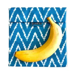 Sandwich Bag VICHY BLUE kariert - Lunchtüte mit Klettverschluss