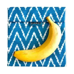 Sandwich Bag ZIG ZAG blau - Lunchtüte mit Klettverschluss