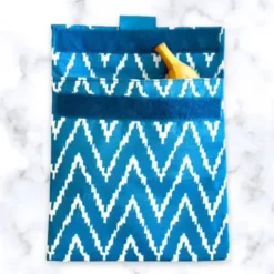 Sandwich Bag ZIG ZAG blau - Lunchtüte mit Klettverschluss
