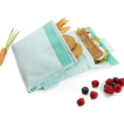 Sandwichtüte Snack´n´Go Duo Nature - Lunch Bag wiederverwendbar, mintgrün