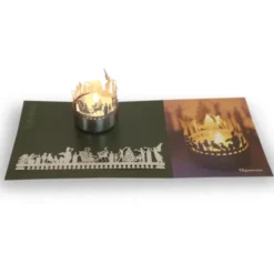 Schattenspiel Adventskranz, Stecksilhouette für Teelicht